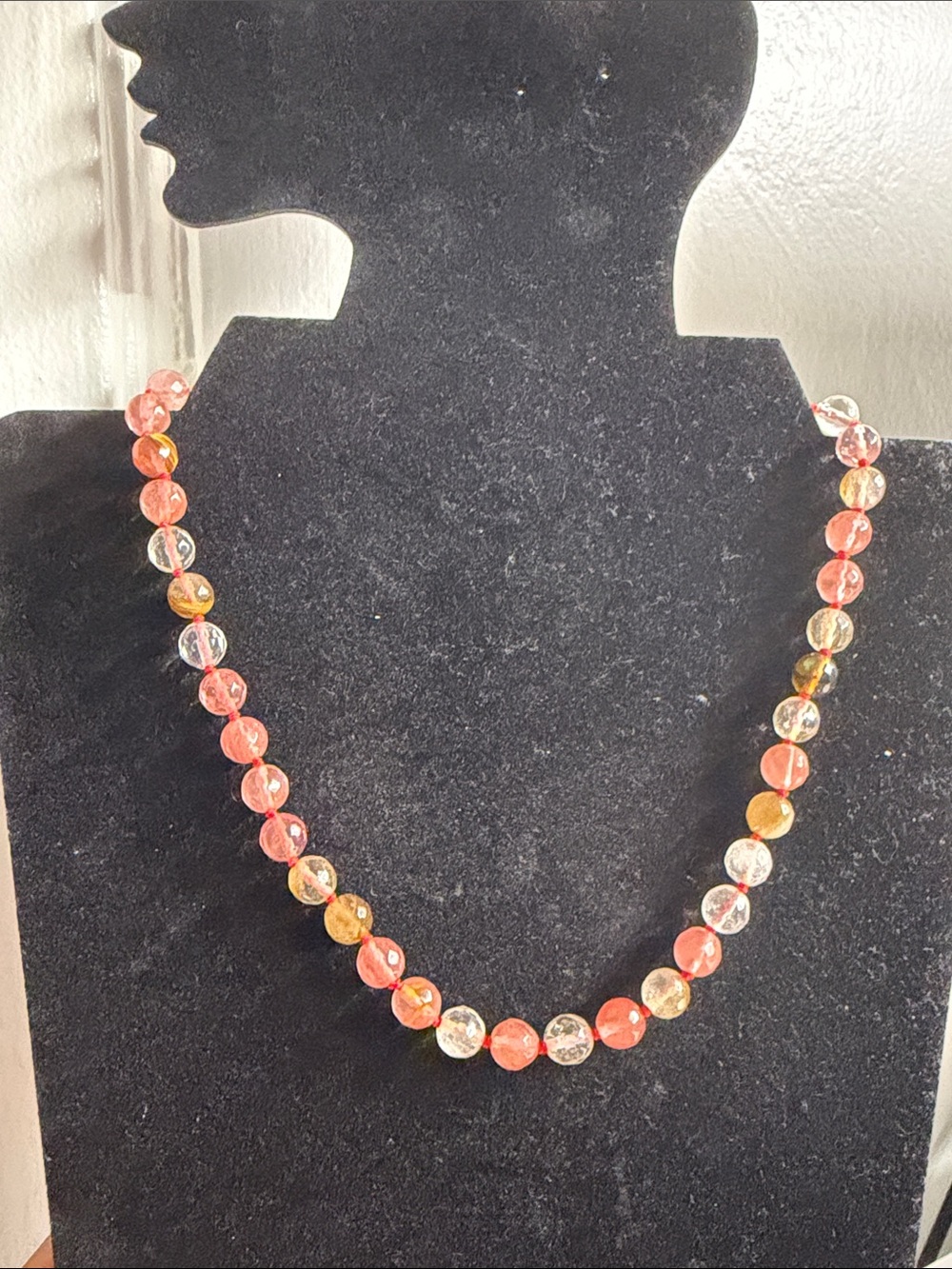 Faceted Rose Quartz Necklace